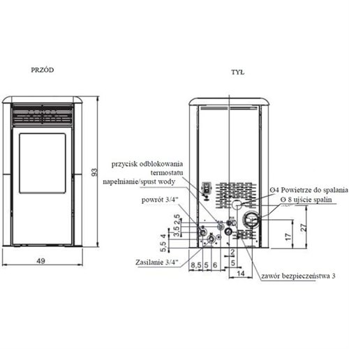 Piecyk wodny na pellet IDROPOINT2 11,3 kW