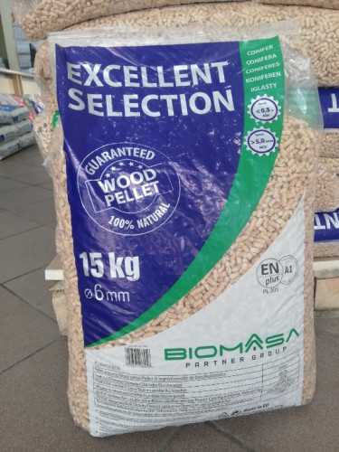 Pellet Excellent Selection – naturalny surowiec, 15 kg
