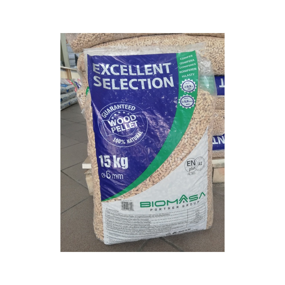 Pellet Excellent Selection – naturalny surowiec, 15 kg