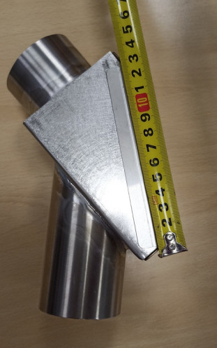 Kolano z klapą p.poż do palnika FI 60