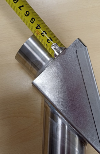 Kolano z klapą p.poż do palnika FI 60