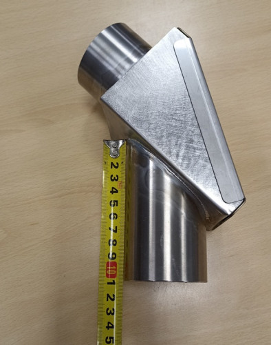 Kolano z klapą p.poż do palnika FI 60