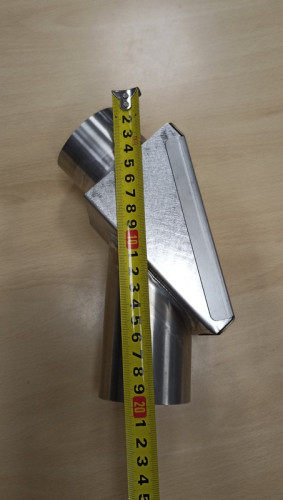 Kolano z klapą p.poż do palnika FI 60