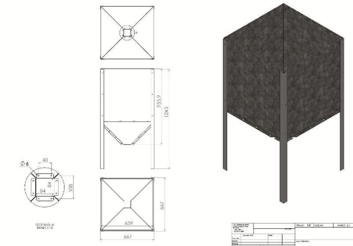 Zasobnik na pellet 300 L