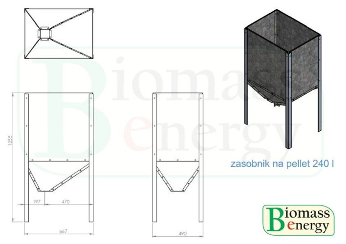 Zasobnik na pellet 240 L