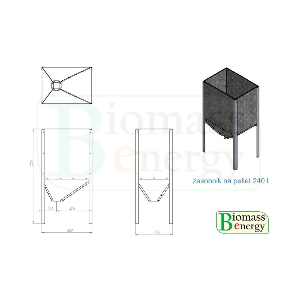 Zasobnik na pellet 240 L